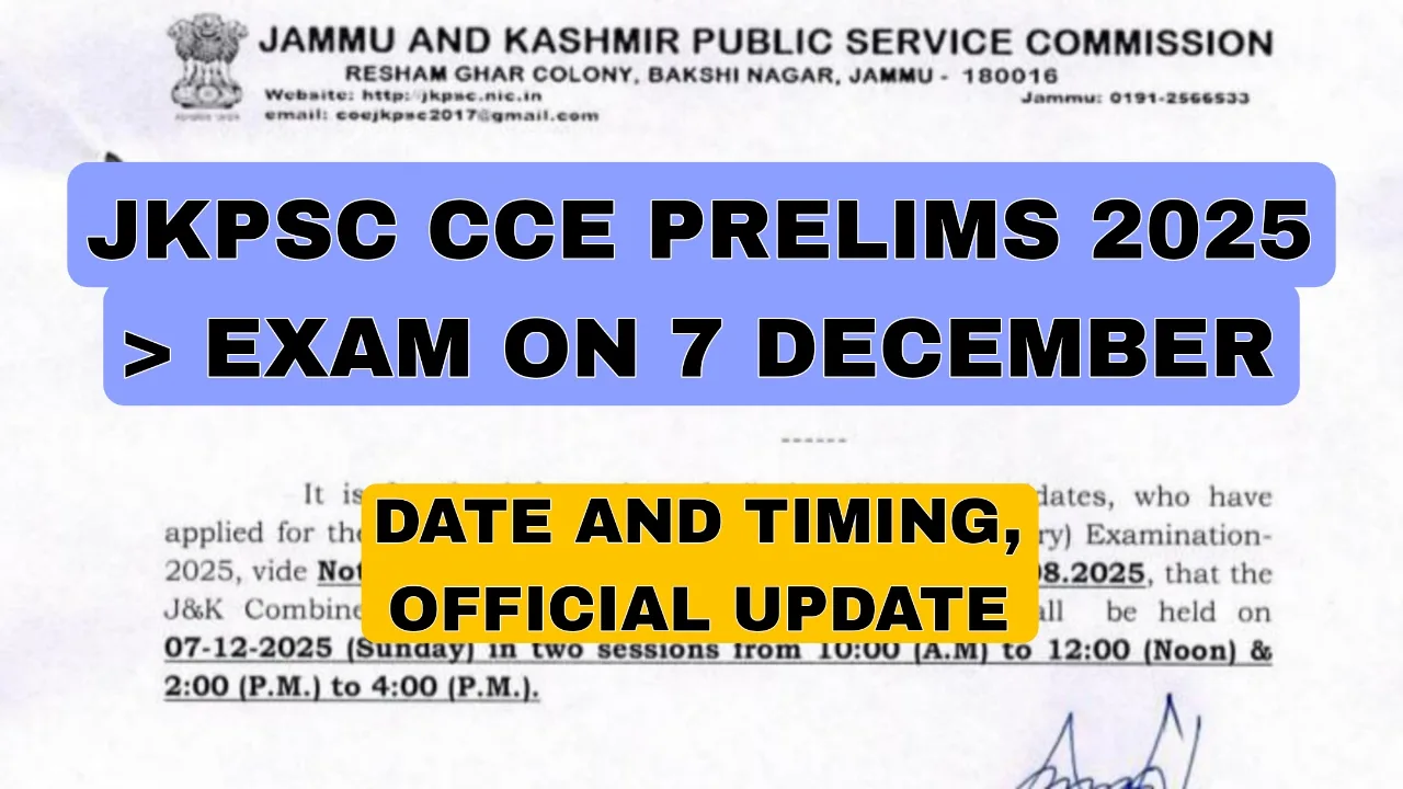 JKPSC CCE Prelims 2025