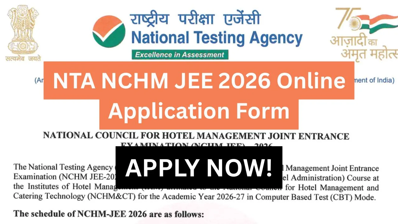 NTA NCHM JEE 2026 Online Application Form