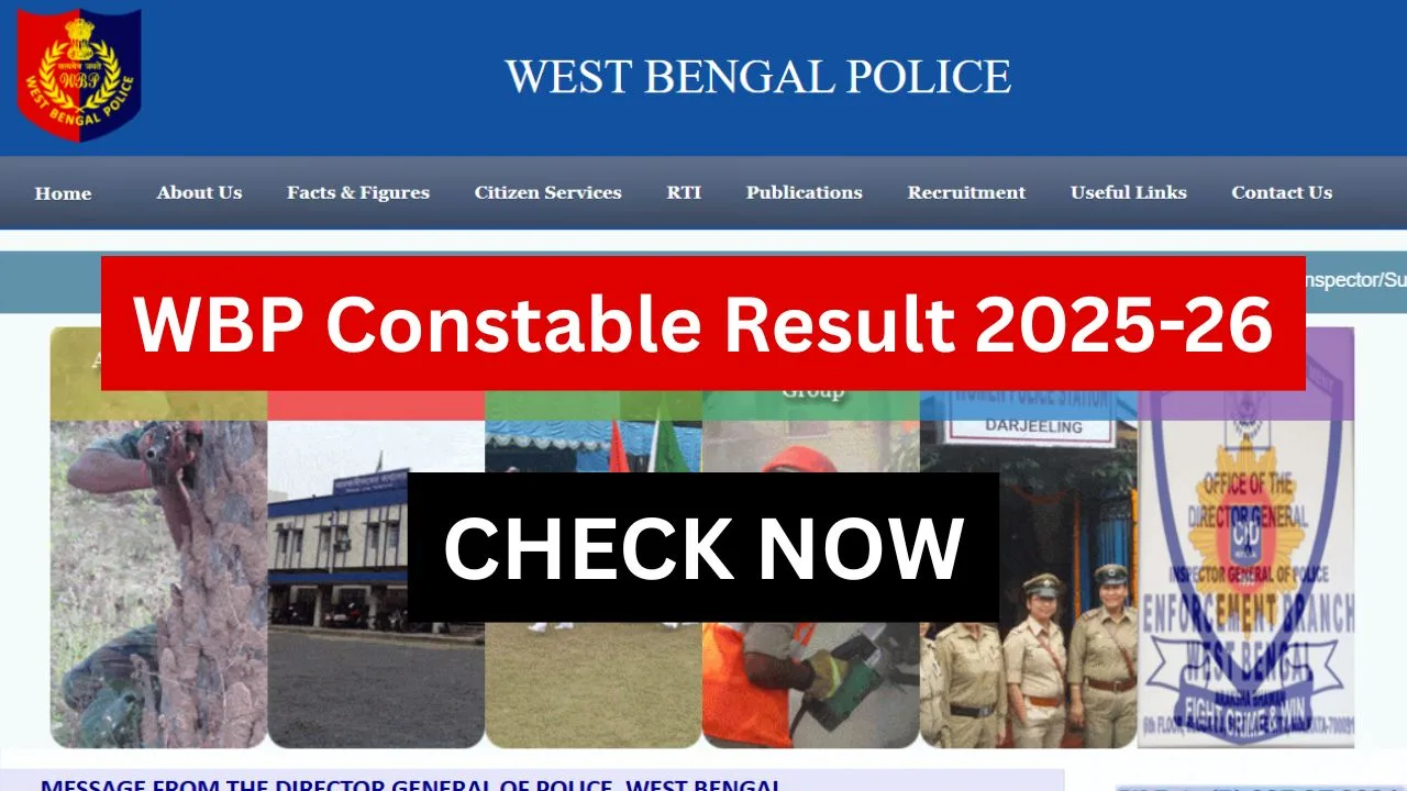 WBP Constable Result 2025-26